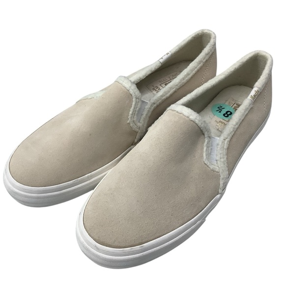Keds Double Decker Women’s Sneakers Faux Shearling Size 8.5 Medium US Cream - Picture 1 of 9